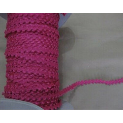 Metri 1 di Passamaneria in cotone lavorato fuxia alta cm. 0,5