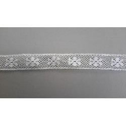 Metri 1 di Passamaneria in pizzo merletto colore bianco alta cm 1,2