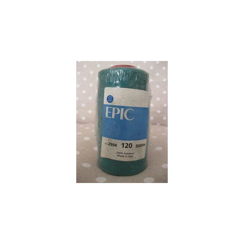 FILATO EPIC 120 MT 5000 100% POLIESTERE COLORE 5198 VERDE SMERALDO CUCITURE