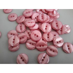 n 10 Bottoni rotondi in plastica colore rosa cm 1,4 a 2 fori