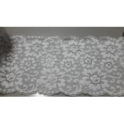 Metri 1 Passamaneria pizzo merletto bianco alta cm 16 circa