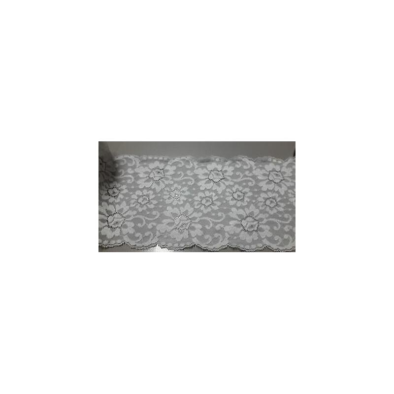 Metri 1 Passamaneria pizzo merletto bianco alta cm 16 circa