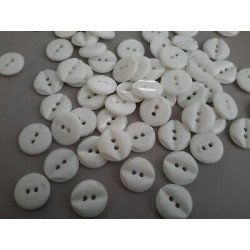 n 60 Bottoni rotondi in plastica colore bianco cm 1,4 a 2 fori