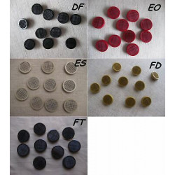 N. 10 Bottoni bellissimi rotondi in plastica con  foro dietro