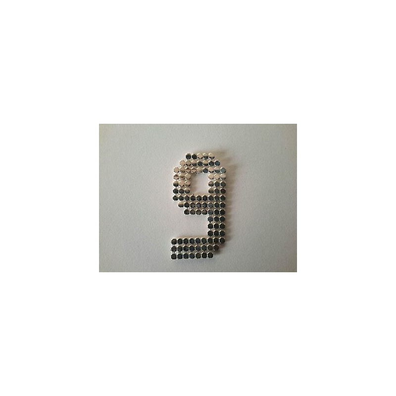 n 1 Applicazione decoro numero 9 in strass da cucire colore argento cm 2,5