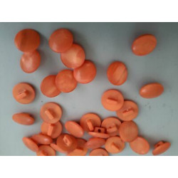 n 10 Bottoni rotondi in plastica colore arancio cm 1,5 foro dietro