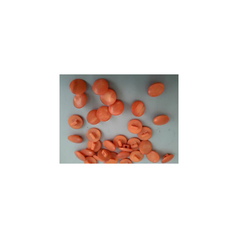 n 10 Bottoni rotondi in plastica colore arancio cm 1,5 foro dietro