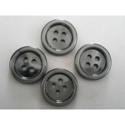 n 10 Bottoni rotondi in plastica colore grigio sfumato cm 1,4 a 4 fori