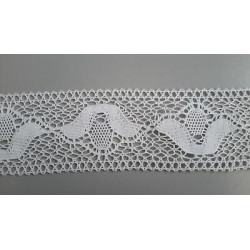 Metri 6 di Passamaneria in pizzo merletto colore bianco alta cm 5