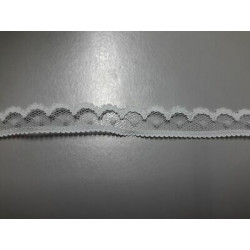 Metri 1 di Passamaneria in pizzo merletto colore bianco alta mm 13