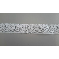 Metri 8 di Passamaneria in pizzo merletto colore bianco alta cm 2,5
