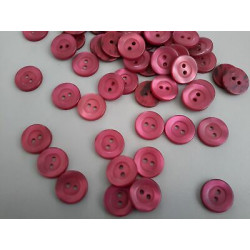 n 10 Bottoni rotondi in plastica colore vinaccia cm 1,4 a 2 fori