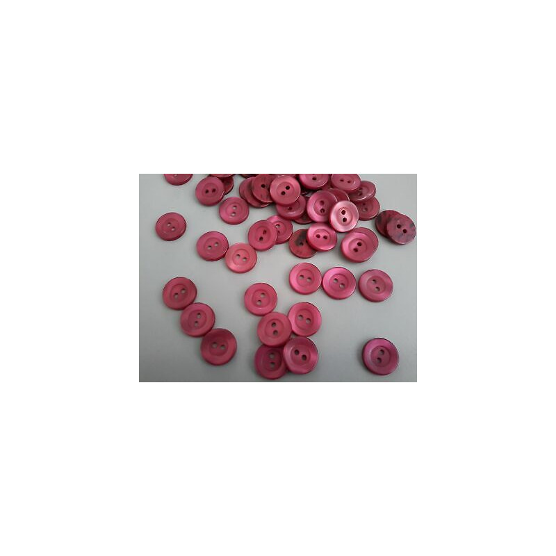 n 10 Bottoni rotondi in plastica colore vinaccia cm 1,4 a 2 fori