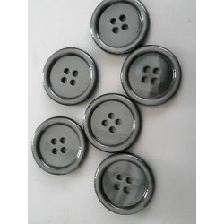 n 10 Bottoni rotondi in plastica colore grigio sfumato cm 1,9 a 4 fori