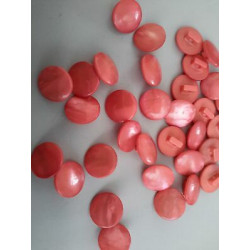 n 10 Bottoni rotondi in plastica colore rosso chiaro cm 1,5 foro dietro