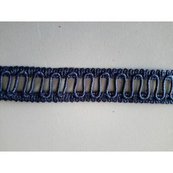 Metri 1 di Passamaneria in cotone lavorato blu alta cm 1,5
