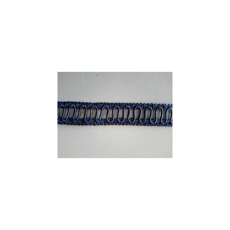 Metri 1 di Passamaneria in cotone lavorato blu alta cm 1,5
