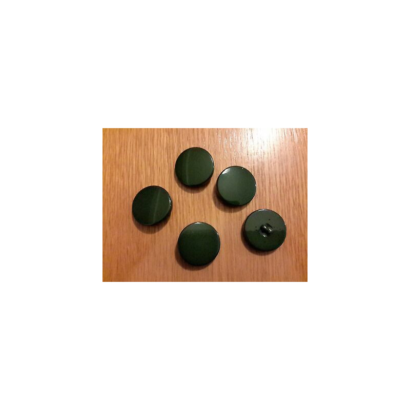 N. 5 Bottoni bellissimi rotondi in plastica colore verde foro dietro cm 3,
