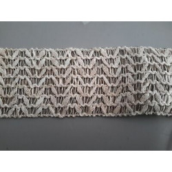 Metri 1 di Passamaneria beige lavorata alta cm. 5