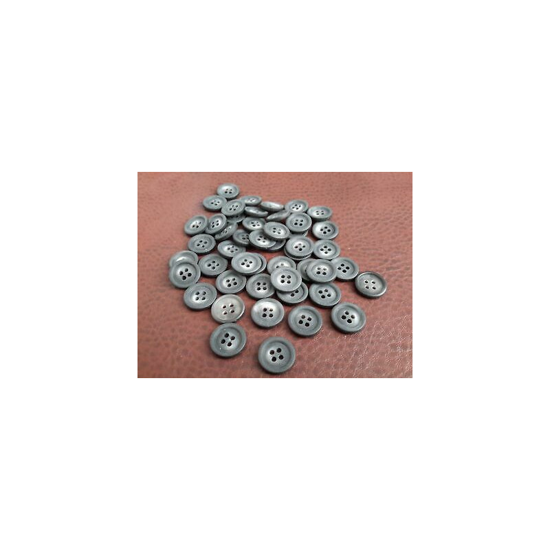 n 60 Bottoni rotondi in plastica colore grigio sfumato 4 fori mm 14 circa