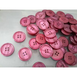 N. 60 Bottoni rotondi in plastica colore viola vinaccia purple 4 fori mm 2