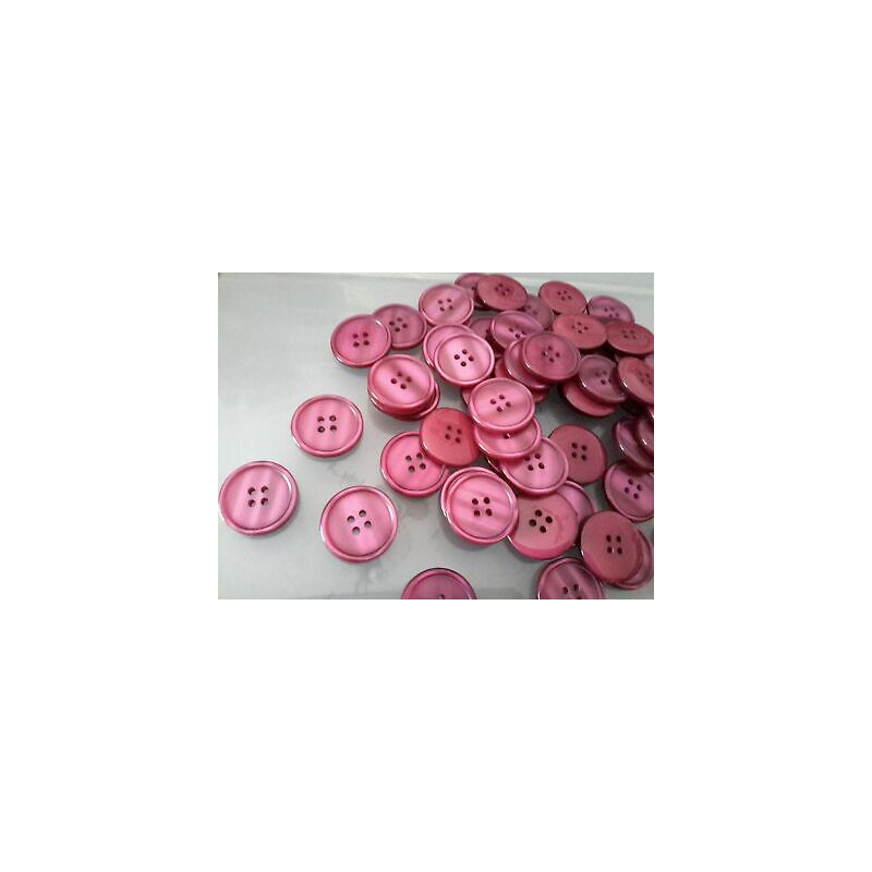 N. 60 Bottoni rotondi in plastica colore viola vinaccia purple 4 fori mm 2
