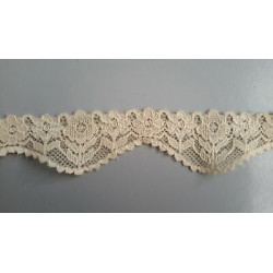 Metri 1 di Passamaneria in pizzo beige alta cm 3