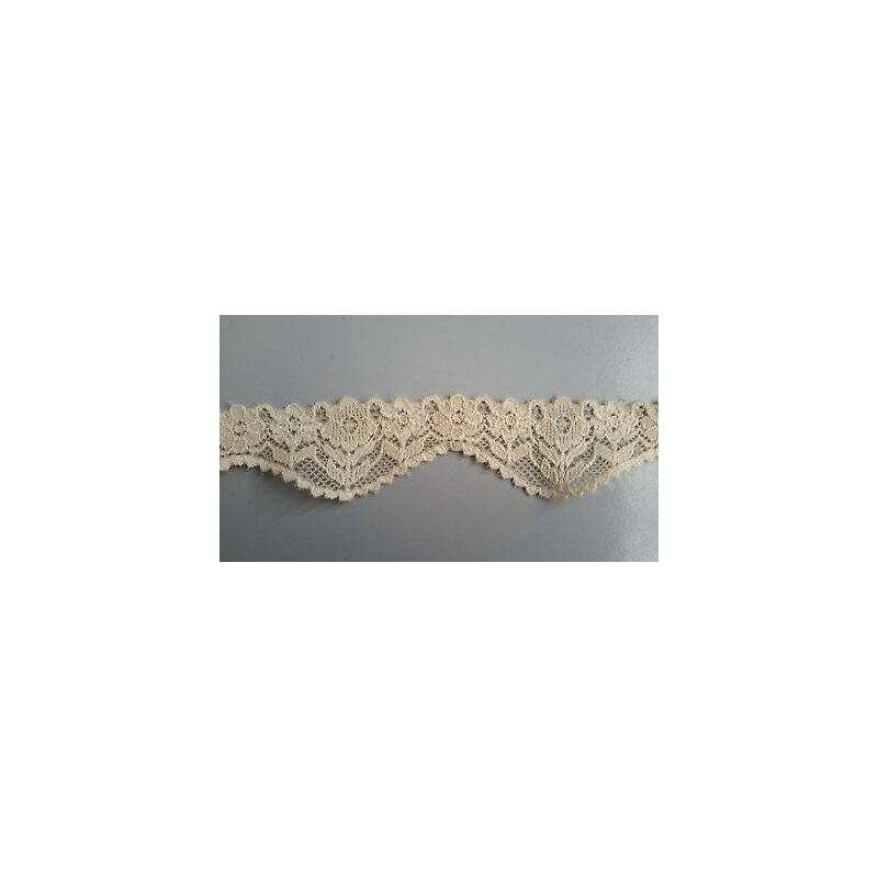 Metri 1 di Passamaneria in pizzo beige alta cm 3