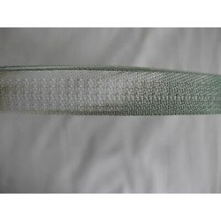 Metri 5 Nastro in cotone intrecciato bratella leggera bianca e verde cm 1 