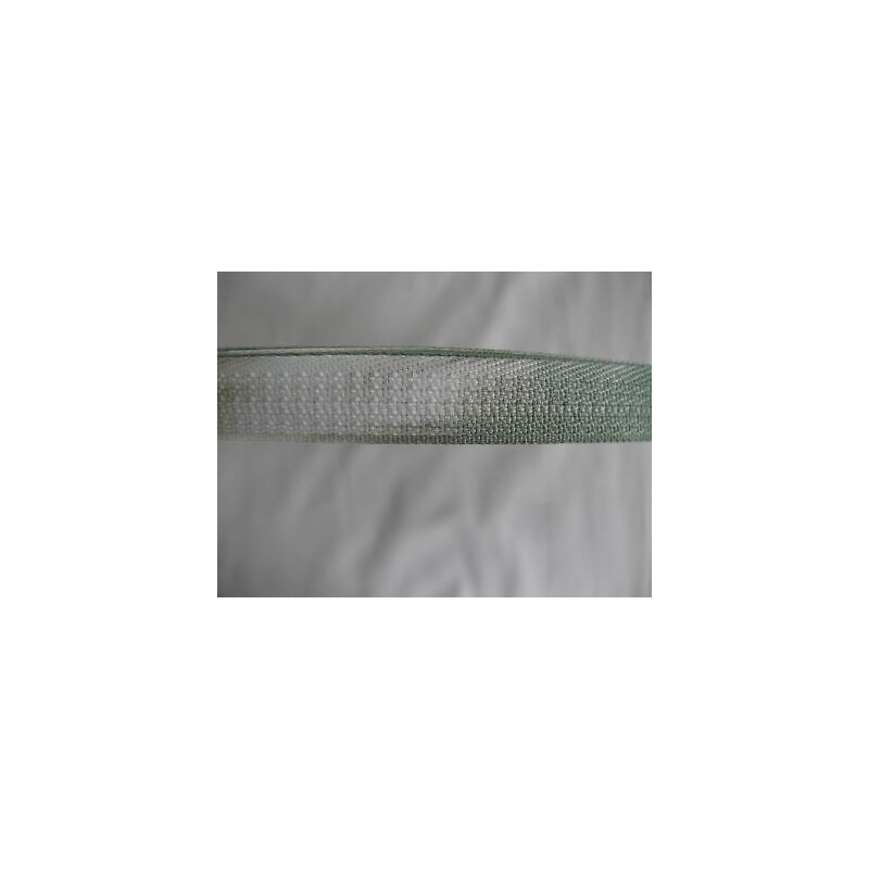 Metri 5 Nastro in cotone intrecciato bratella leggera bianca e verde cm 1 