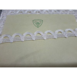 Metri 1 di Passamaneria in VISCOSA BIANCO alta CM 1,5