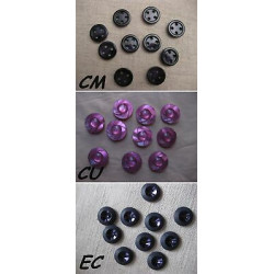 N. 10 Bottoni bellissimi rotondi color violetto in varie forme e dimension