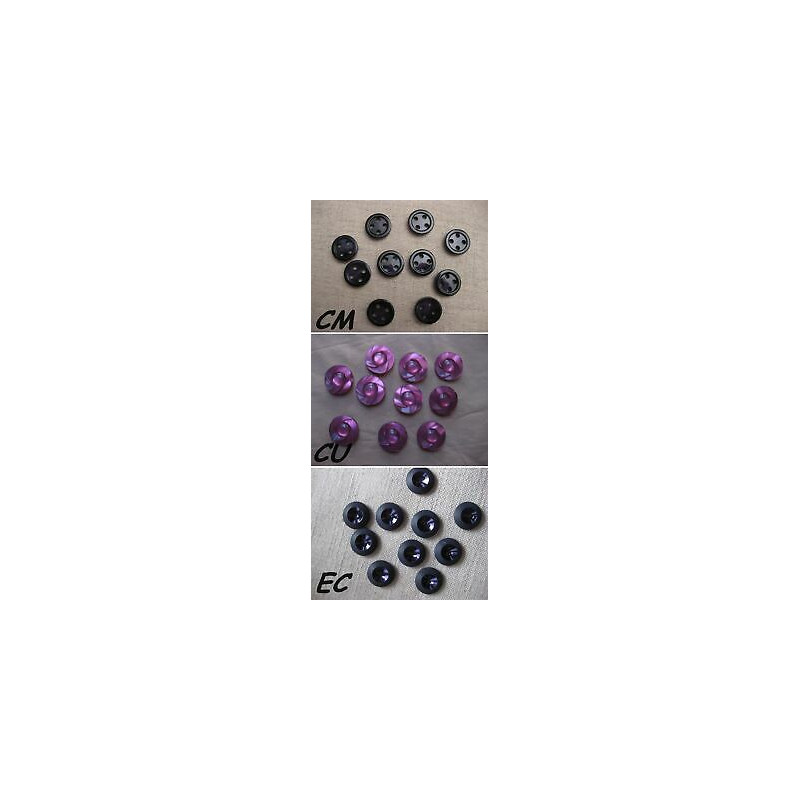 N. 10 Bottoni bellissimi rotondi color violetto in varie forme e dimension