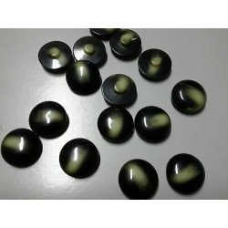 N. 10 Bottoni rotondi in plastica colore beige e nero foro dietro mm 23 ci