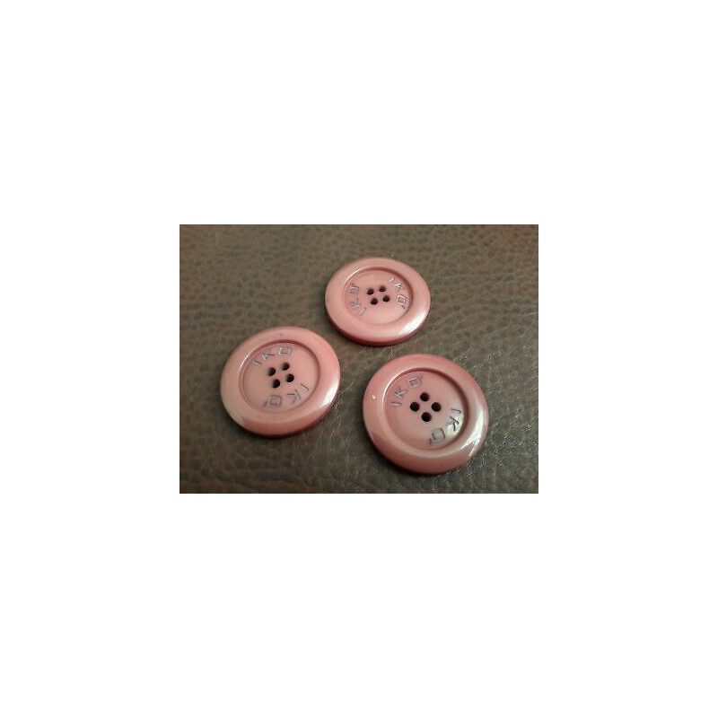 n 7 Bottoni rotondi in plastica colore bordeaux 4 fori mm 32 circa