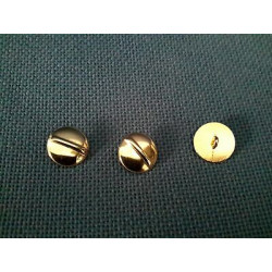 N. 3 Bottoni bellissimi rotondi in metallo colore oro foro dietro cm 2