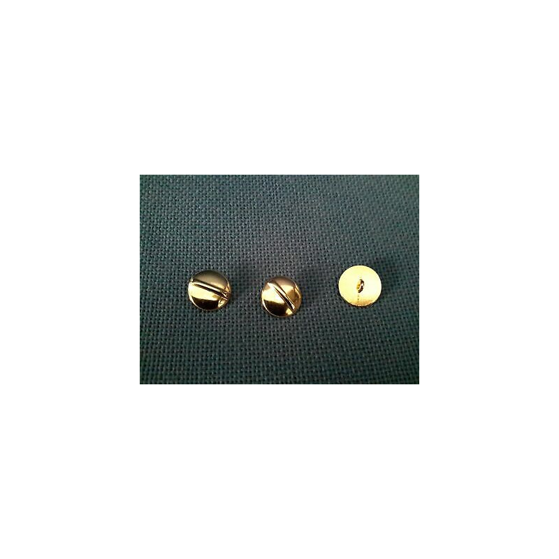 N. 3 Bottoni bellissimi rotondi in metallo colore oro foro dietro cm 2