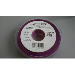 Mt. 25 Nastro di raso doppio raso satin alto mm. 16 fuxia scuro 19
