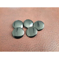 n 60 Bottoni rotondi in plastica colore nero foro dietro mm 25 circa