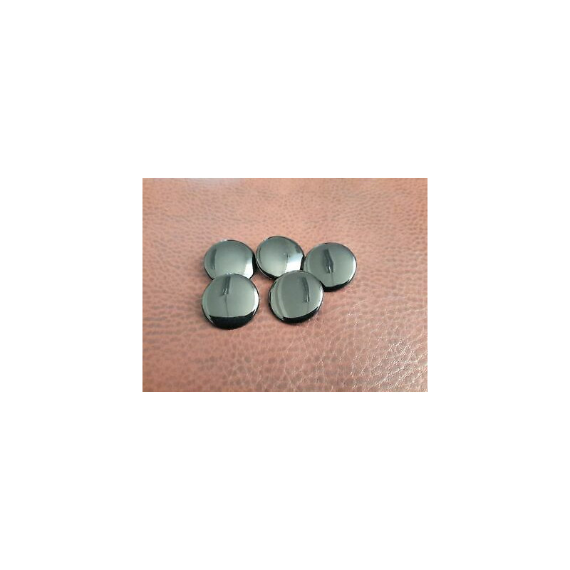 n 60 Bottoni rotondi in plastica colore nero foro dietro mm 25 circa