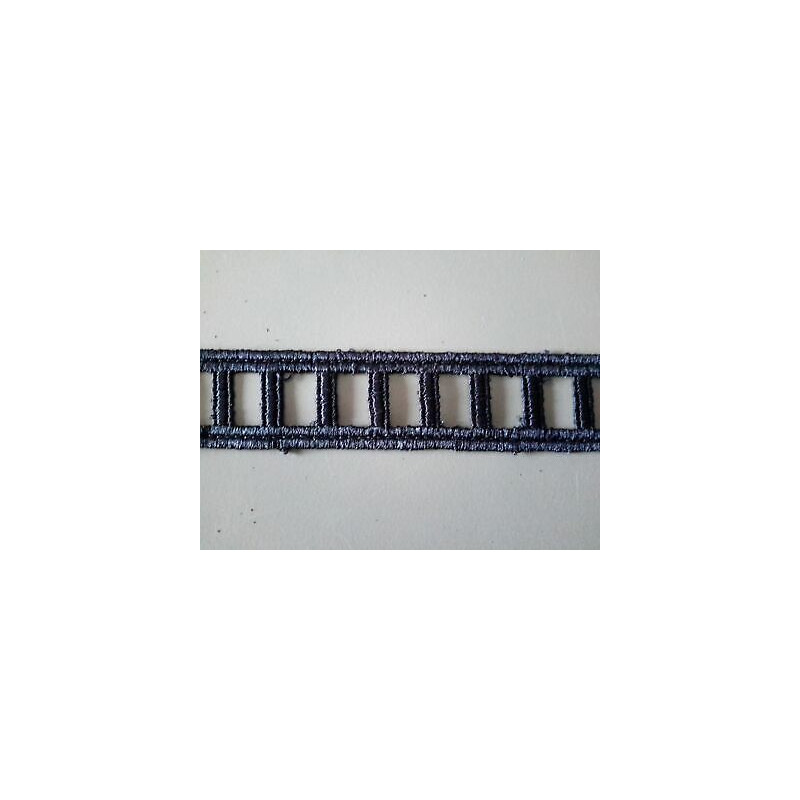 Metri 1 di Passamaneria in cotone lavorato blu alta cm 2,5
