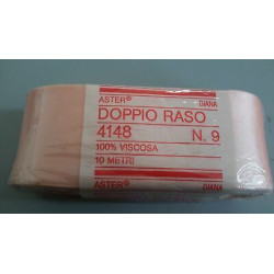 Mt. 10 Nastro di raso doppio raso 4148 N 9 alto cm.3,8 rosa salmone