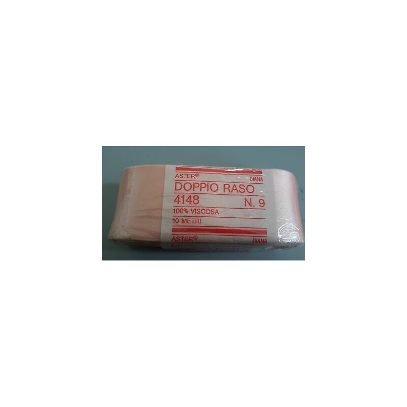 Mt. 10 Nastro di raso doppio raso 4148 N 9 alto cm.3,8 rosa salmone