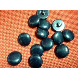 N. 10 Bottoni rotondi in plastica colore nero foro dietro mm 17 circa