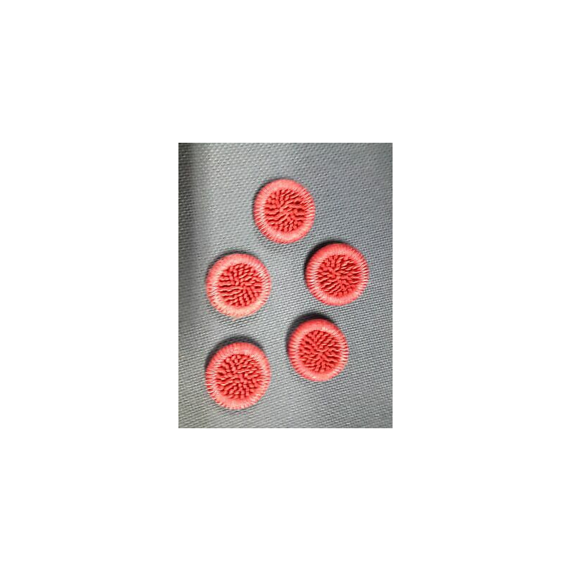 N. 5 Bottoni bellissimi rotondi in tessuto colore fuxia foro dietro cm 4,4