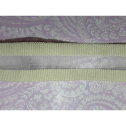 Metri 2 di Passamaneria in tessuto avorio e tulle bianco alta cm. 2,5