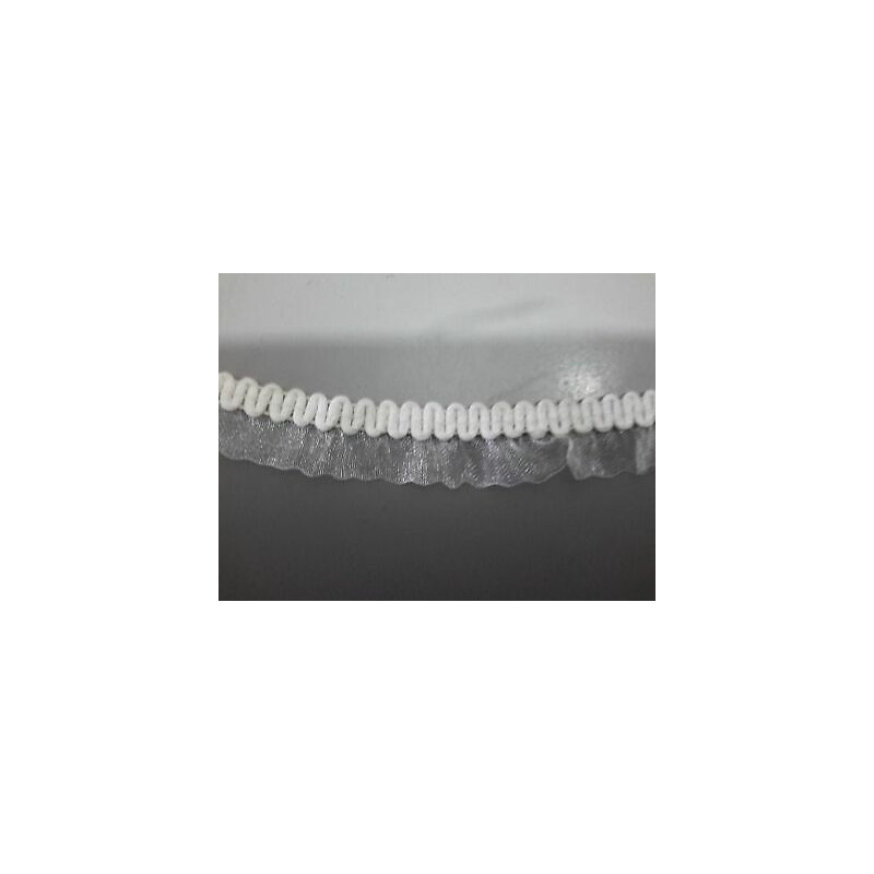 mt 1  passamaneria in tessuto colore bianco con tulle cm 1,5