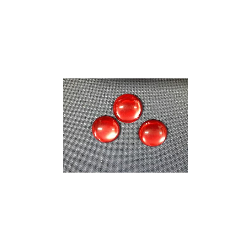 N. 3 Bottoni bellissimi rotondi grossi colore rosso foro dietro cm 4