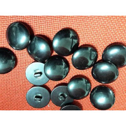 N. 10 Bottoni rotondi in plastica colore nero foro dietro mm 27 circa