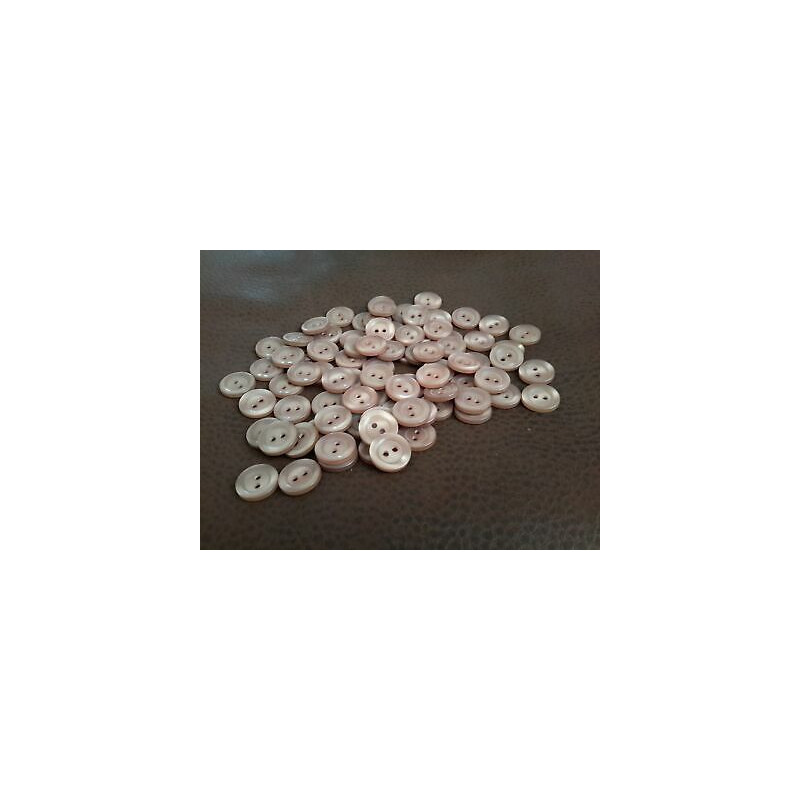 n 60 Bottoni rotondi in plastica colore marrone 2 fori mm 15 circa